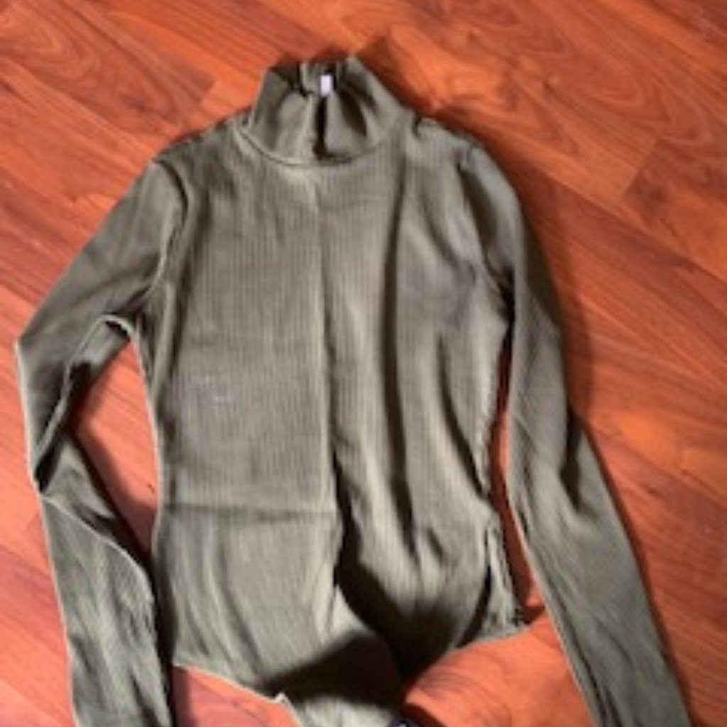 Lulus Basic Bodysuit, Green, Size Medium